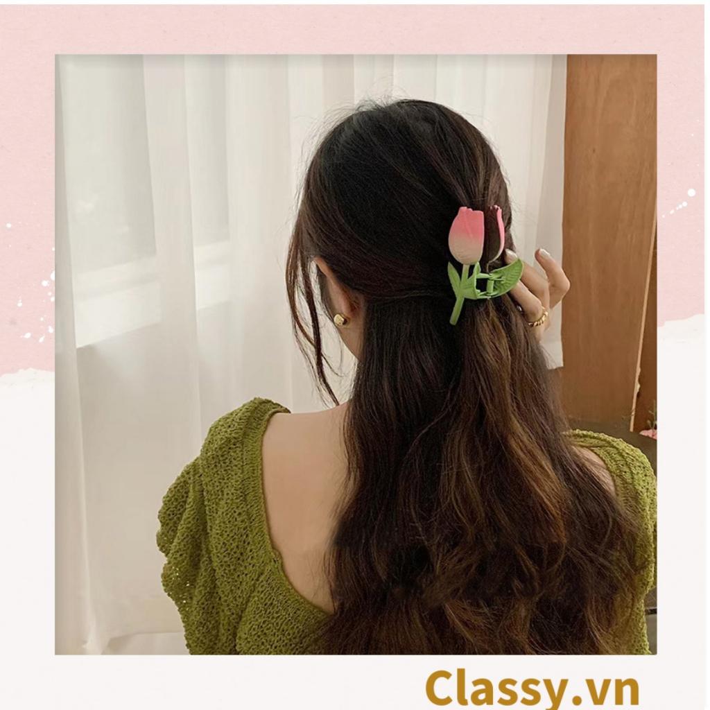 Kẹp càng cua, kẹp tóc Classy cỡ lớn, kiểu dáng hoa tulip PK1609