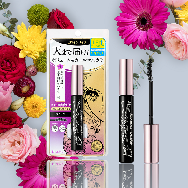 Mascara Chống Trôi Siêu Bền Giúp Nâng Cong Và Dày Mi Tối Đa Kissme Heroine Make Volume Up Mascara Super WP #01