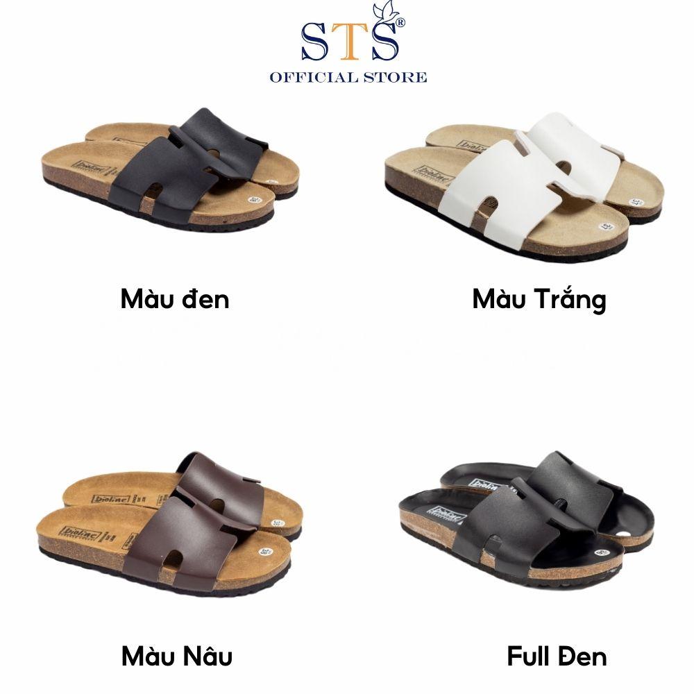 Dép đế trấu nam nữ Da PU unisex birken cao cấp xuất khẩu quai ngang chữ H êm chân thoải mái,đi chơi đi du lịch STPU04