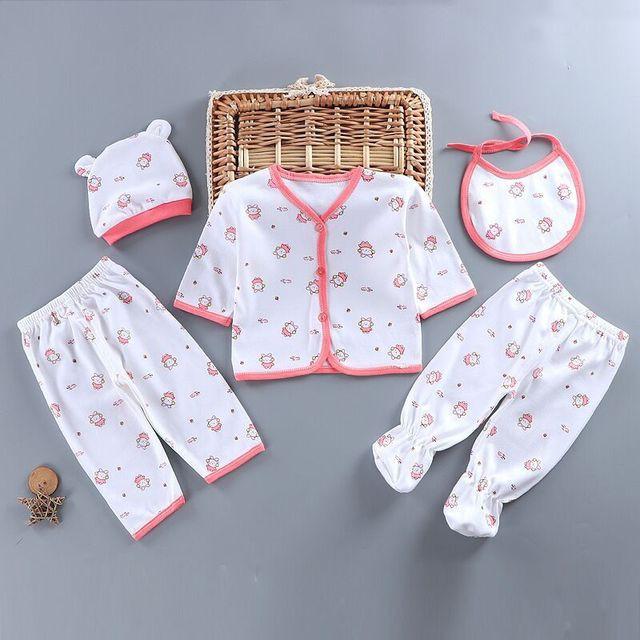 Set sơ sinh 5 chi tiết cơ bản cho bé trai và bé gái sơ sinh size từ 0 - 3 tháng