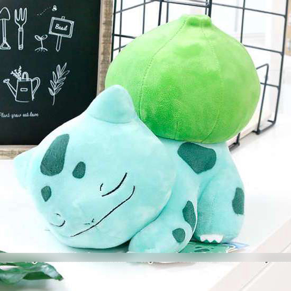 Gấu Bông Pokemon Bulbasaur - Ếch Kỳ Diệu Ngủ Say (25 Cm) Gb75