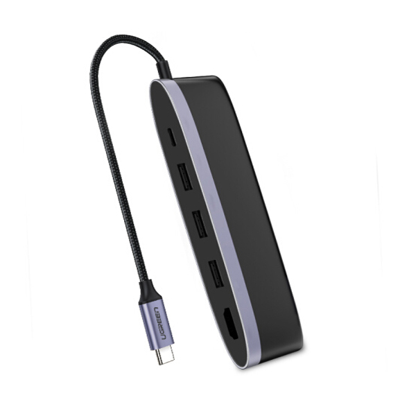 Bộ chuyển đa năng cáp USB Type C to HDMI, Hub USB 3.0 hỗ trợ sạc USB C 5 in 1 chính hãng Ugreen 50990
