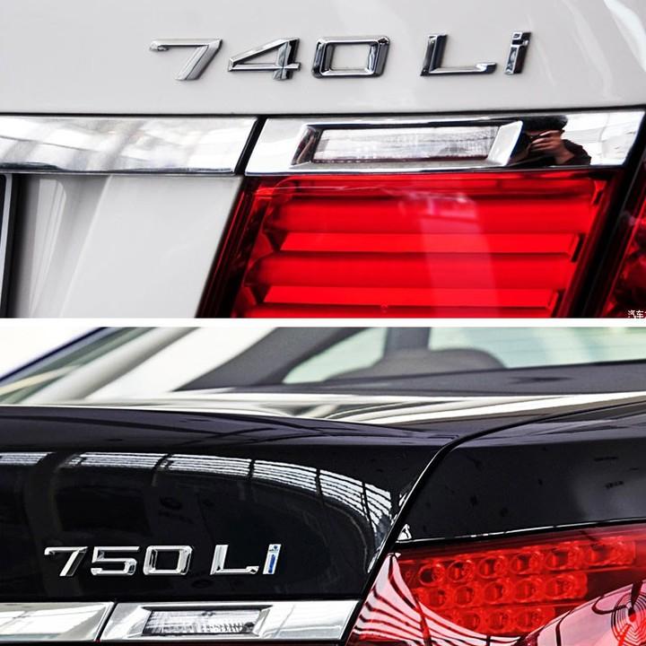 Decal tem chữ inox 730LI, 740LI và 750LI dán xe ô tô BMW