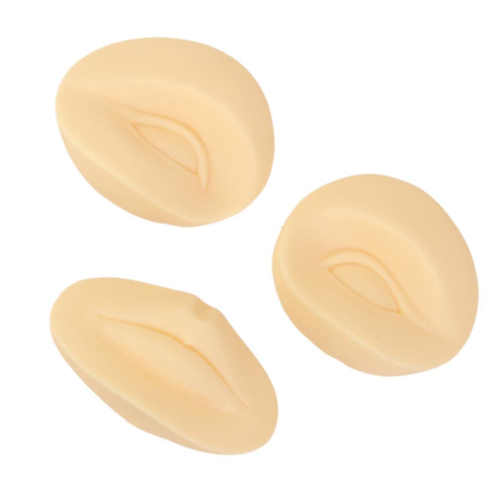 Set 3D Permanent Make up Lip Eyebrow Practice Training Skin Cosmetic Tool