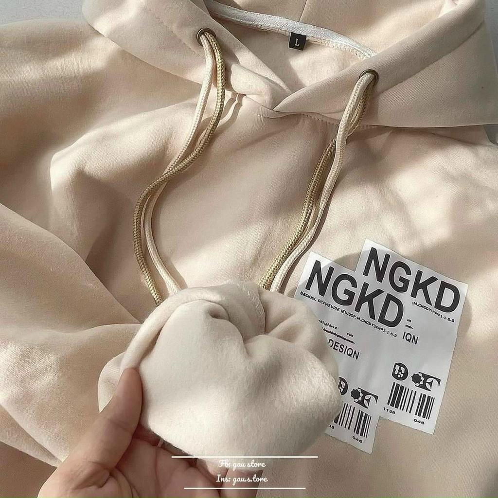Áo hoodie unisex in Tem NGKD áo khoác nỉ ngoại form rộng unisex thời trang hàn quốc