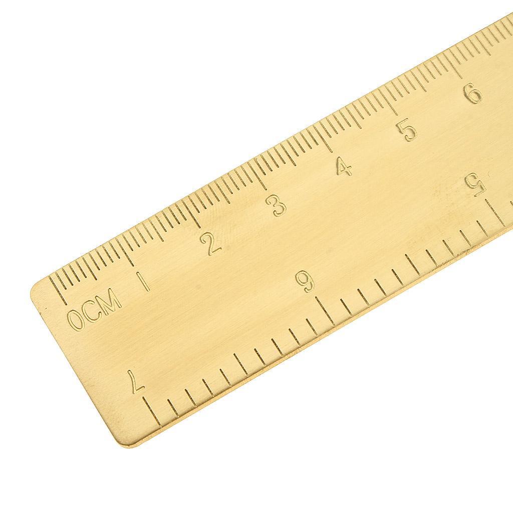 2xMini Brass Math Geometry Ruler Jewelry Measuring Tool Straight Ruler