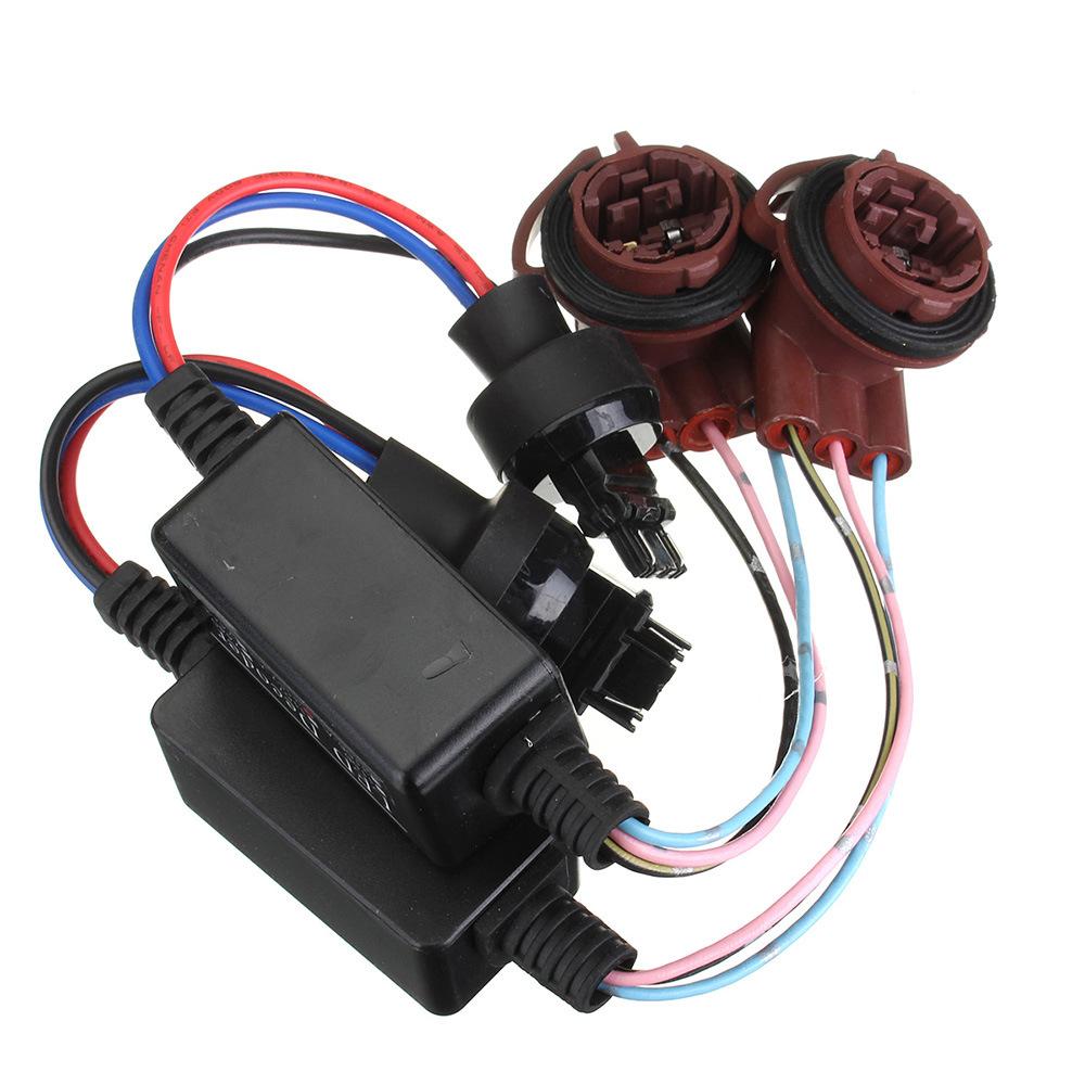 Giao hàng nhanh một cặp 3157 bộ giải mã đèn LED xe chiều rộng đèn phanh đèn phanh đảo chiều ánh sáng biển số đèn LED ánh sáng trắng bộ giải mã