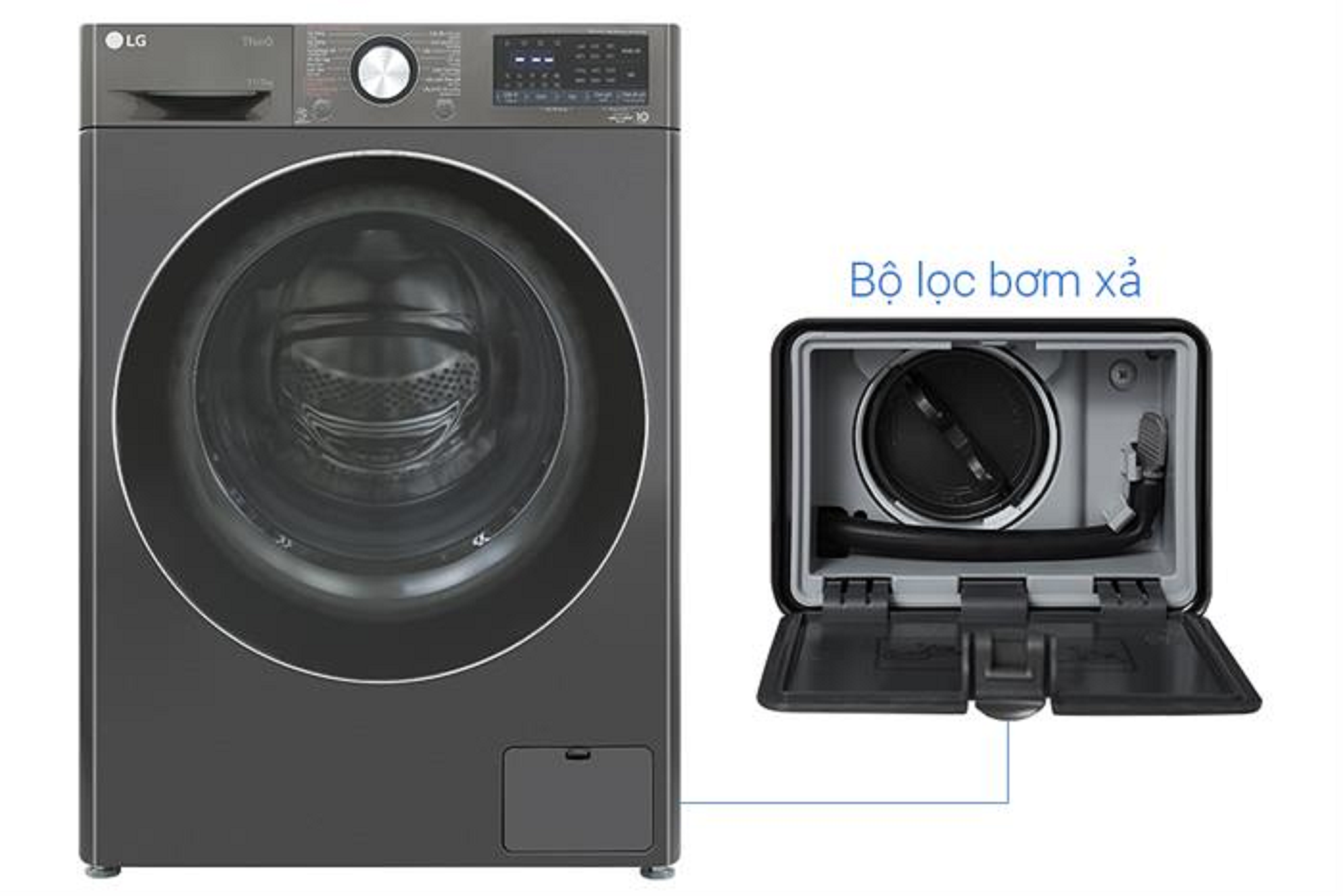 Máy giặt sấy LG Inverter giặt 11 kg - sấy 7 kg FV1411D4B - HÀNG CHÍNH HÃNG - CHỈ GIAO HCM