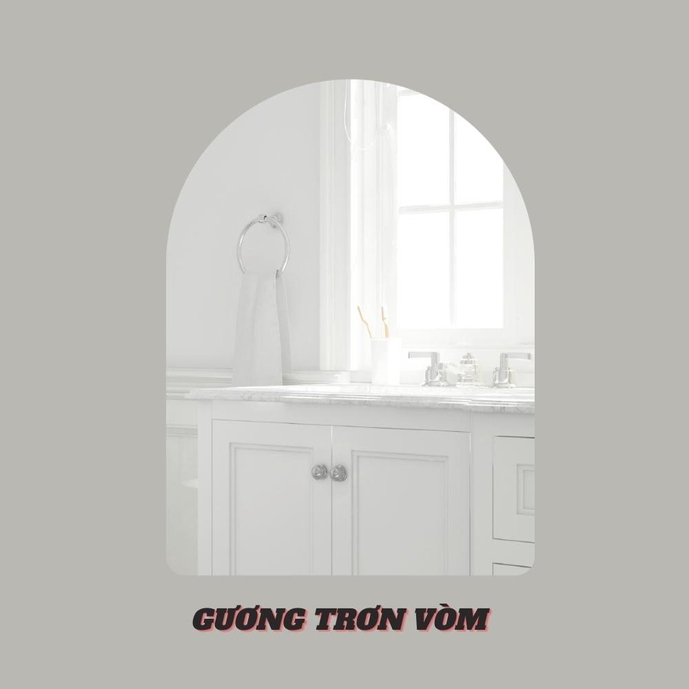 Gương trơn hình vòm mài cạnh đứng GLSMIRROR-S00A10