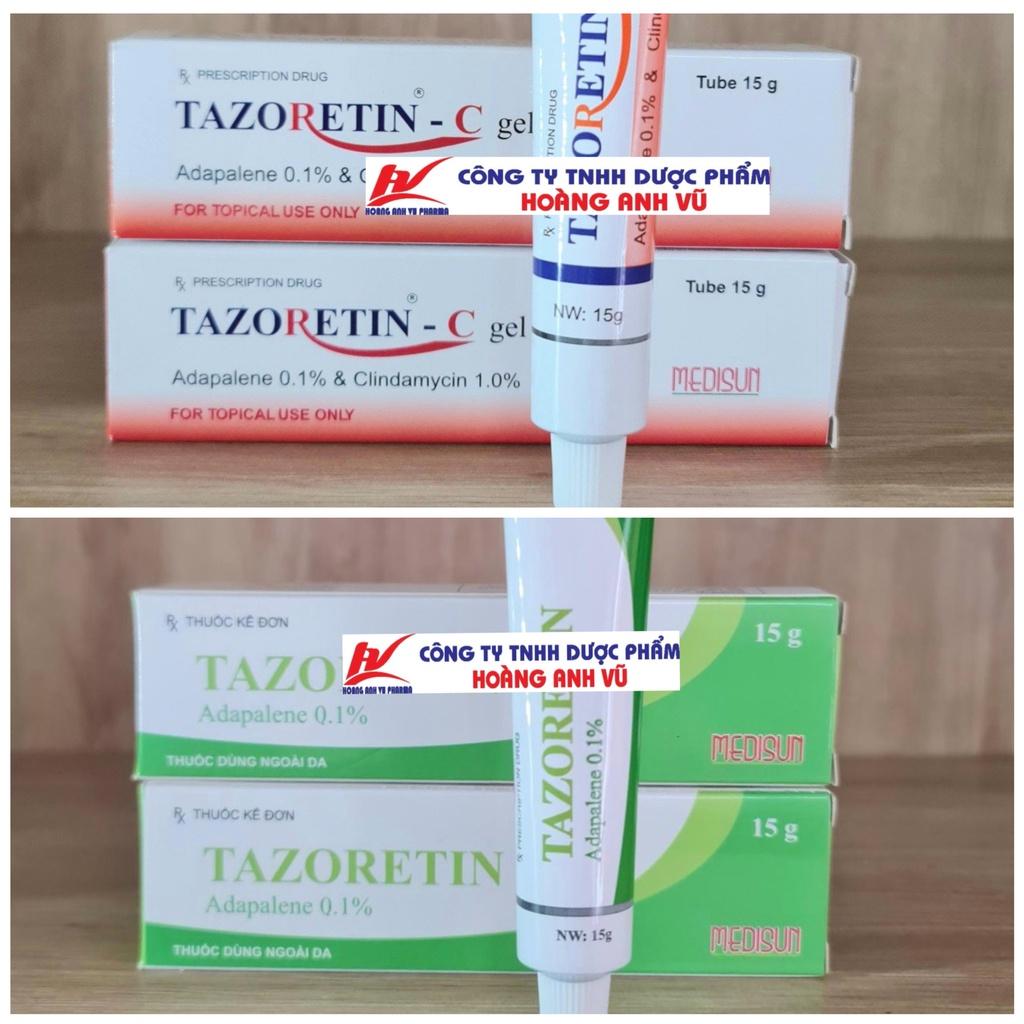 TAZORETIN &amp; TAZORETIN-C - GEL CHẤM MỤN 15G