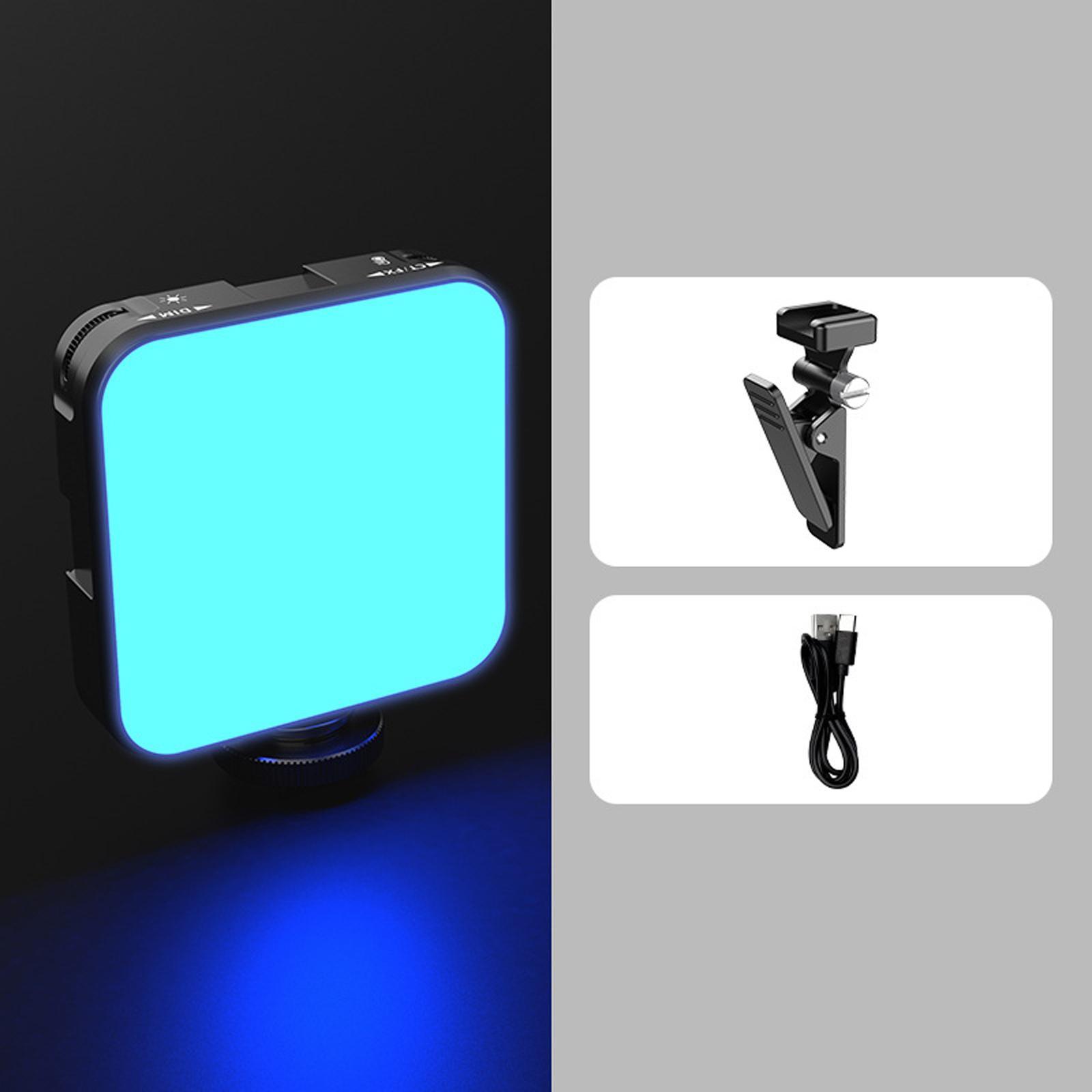 RGB LED Fill Light Rechargeable LED Camera Lights for Vlog Tabletop Phone