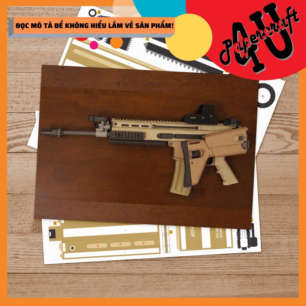 Mô hình giấy 3D  đồ chơi lắp ráp PUBG  QBU tỉ lệ 11 kèm ống ngắm   Lazadavn