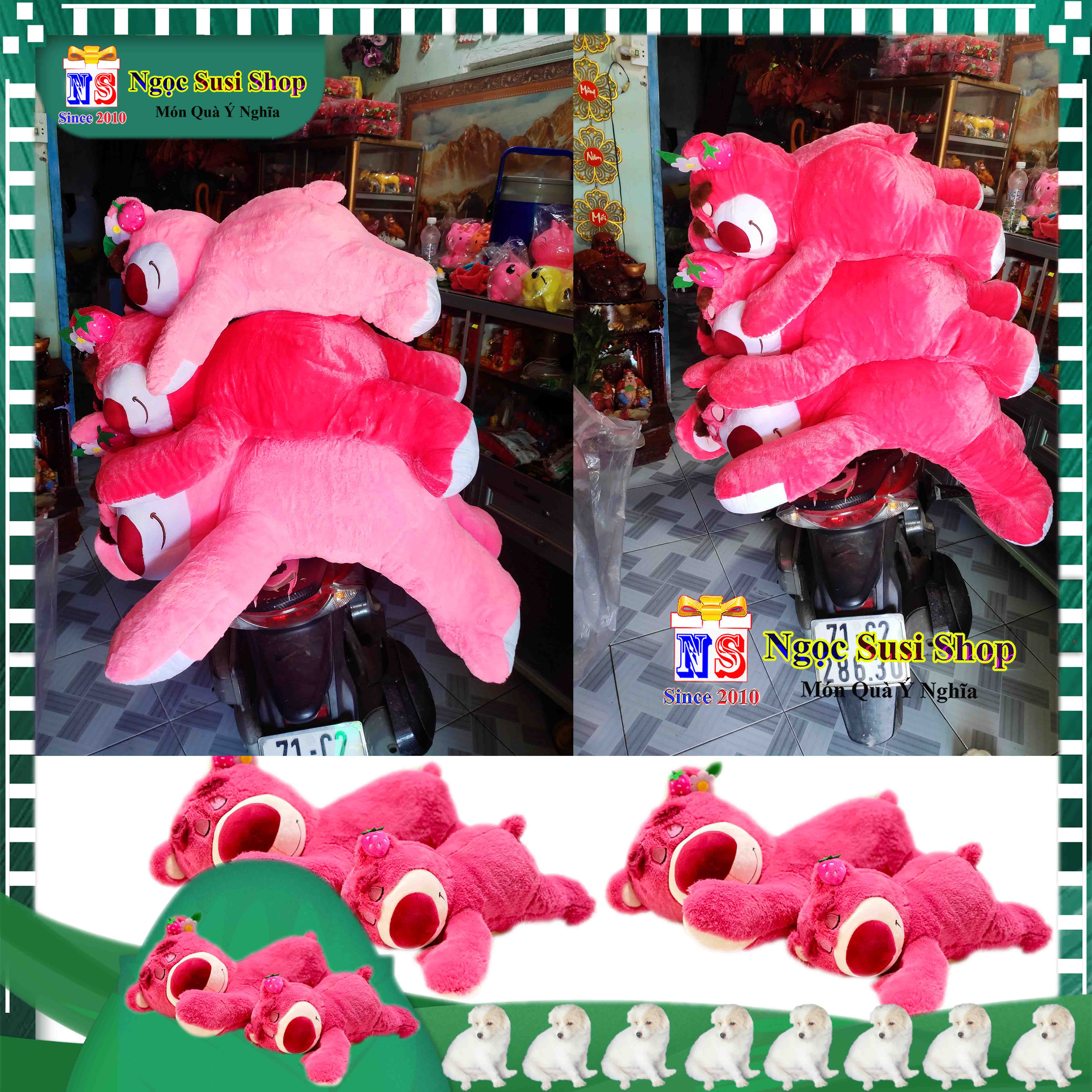 GỐI ÔM THÚ BÔNG CON GẤU DÂU LOTSO NẰM SIÊU TO KHỔNG LỒ CAO CẤP SIÊU CƯNG LÔNG THÚ SIÊU MỊN - GẤU BÔNG HÌNH GẤU DÂU RẤT DỄ THƯƠNG