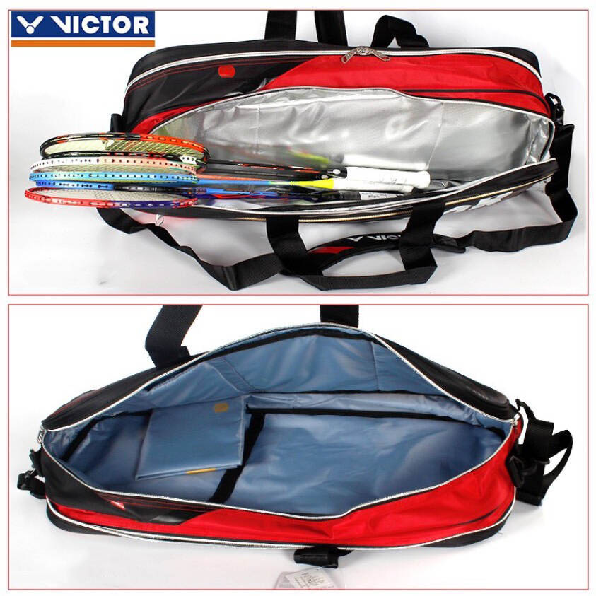 Túi vợt cầu lông Victor 9609 tiện ích, có ngăn để  giày riêng tiện ích, chống tia cực tím