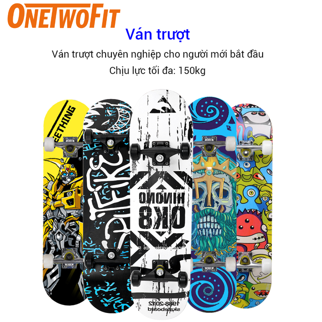 OneTwoFit Ván trượt Nam và Nữ Teen dành cho Ván trượt người lớn 7 lớp gỗ Phong  ván trượt thể thao