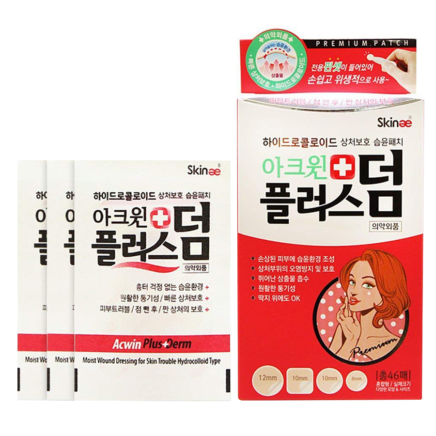 Miếng Dán Hút Mụn, Lành Vết Thương Do Mụn Skinae Acwin Plus Korea MM63