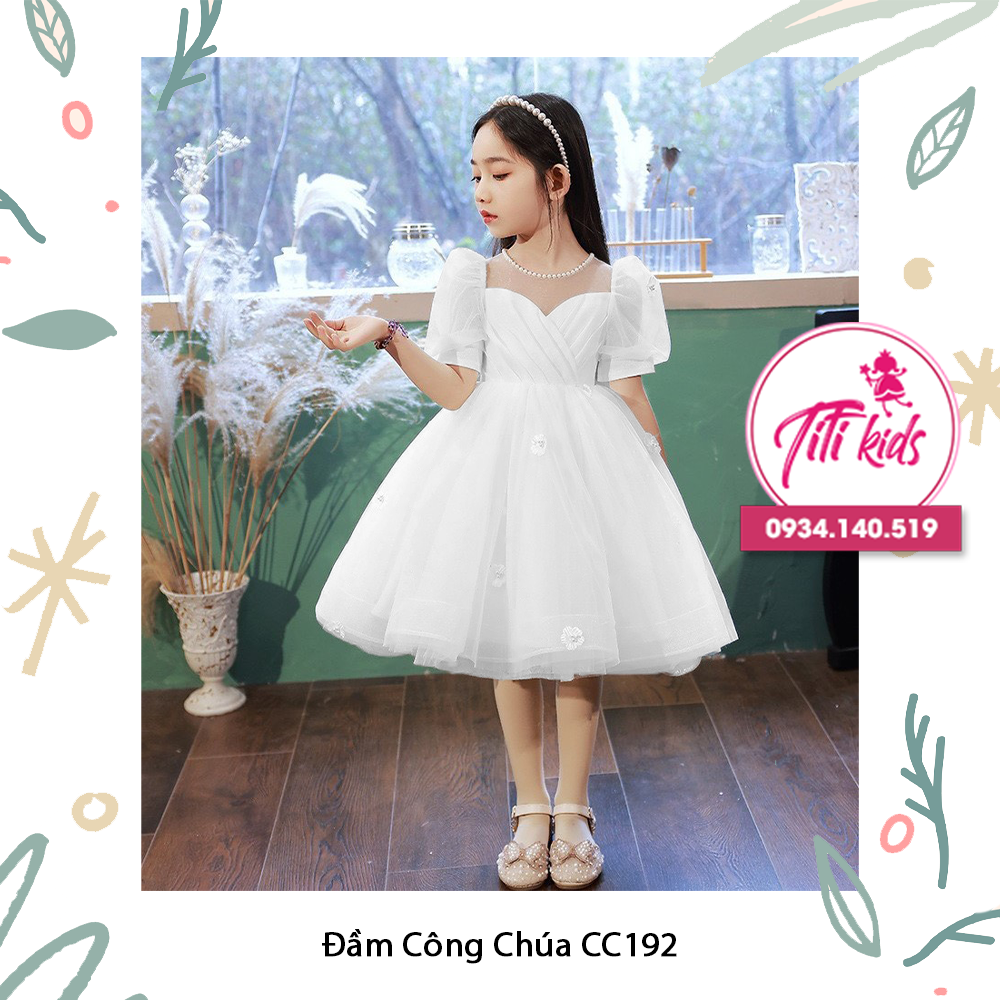 ĐẦM CC TRẮNG NGẮN HOA RƠI - CC192