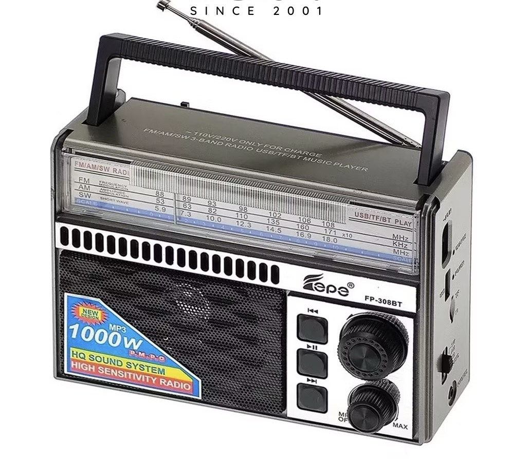 Đài radio 310BT Chất Lượng Tốt Am/Fm/Sw Đa Chức Năng Radio Với USB/Khe Cắm SD -kết nôi Bluetooth -tích hợp pin sạc-Hàng Chính Hãng