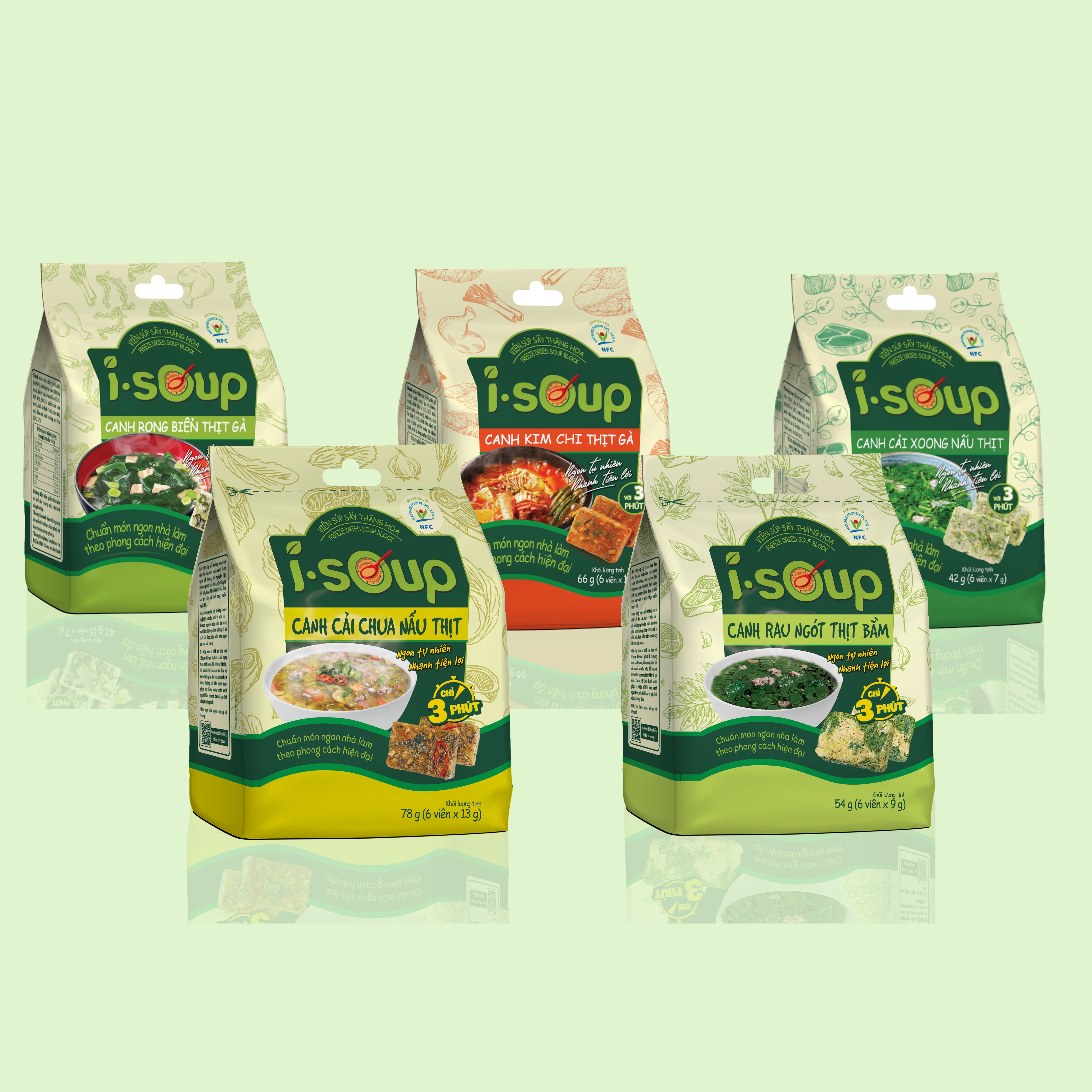 Combo Best Seller 5 Túi Canh I-Soup Mặn
