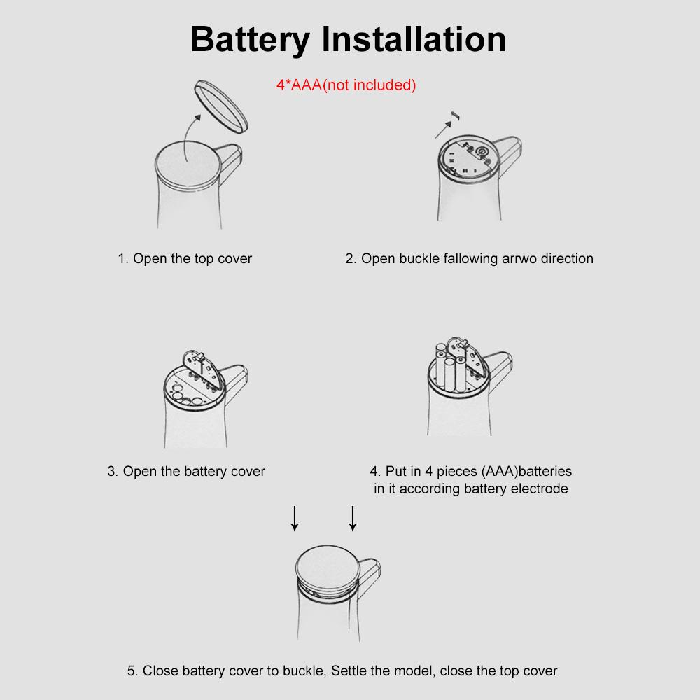 350ML Automatic Foaming Soap Dispenser Infrared Motion Sensor Hands Free Touchless Liquid Shampoo Shower Gel Soap Foam Pump for Kitchen Bathroom