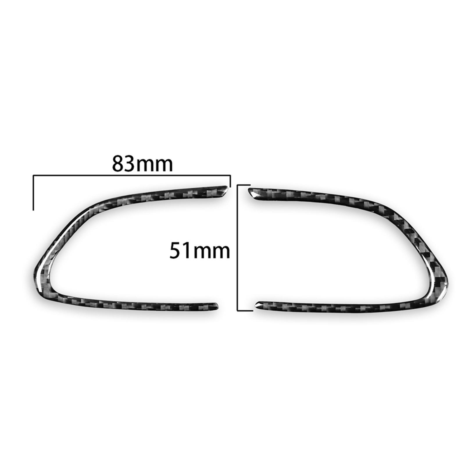 2x Carbon Fiber Steering Wheel Button Cover Trim Sticker for Q50 Black