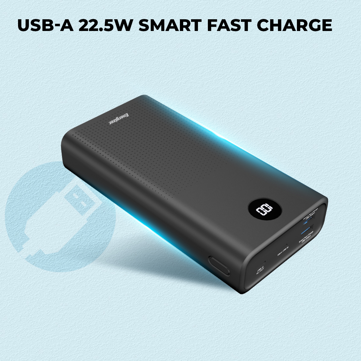 Sạc dự phòng Energizer 30000mAh UE30016PQ - tích hợp sạc nhanh 20W, 3 cổng sạc tiện lợi- Hàng chính hãng, bảo hành 2 năm