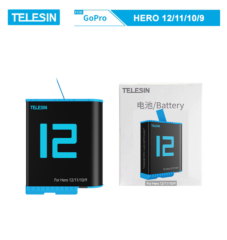 Pin Telesin cho GoPro Hero 9, GoPro Hero 10, GoPro Hero 11, GoPro Hero 12