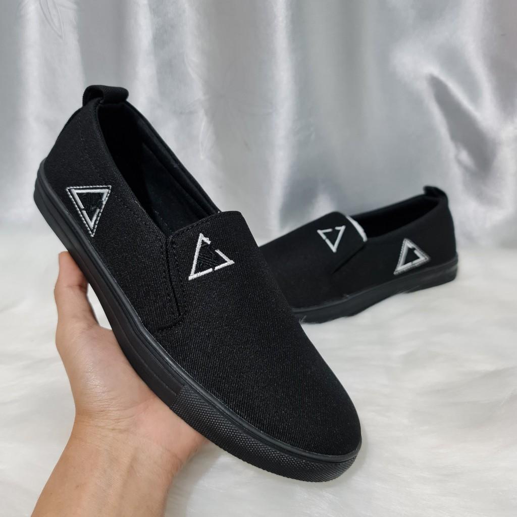 Giày Lười Vải, Hình Thêu, Đế Chông Trơn Trượt - LV03