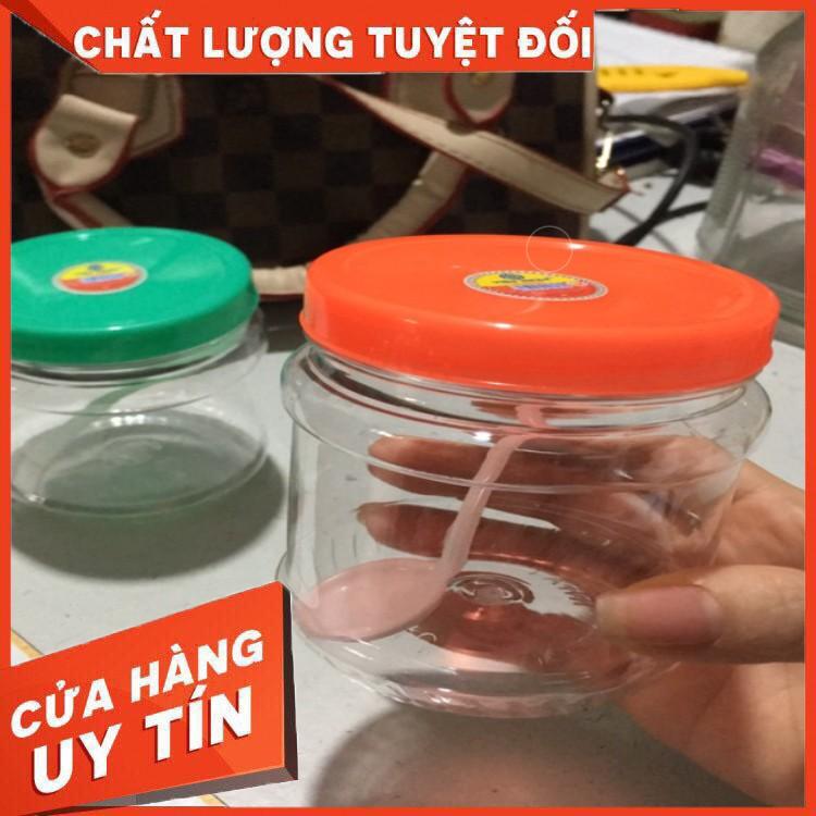 Lọ nhựa đựng gia vị nắp vặn kín 300ml kèm thìa xịn