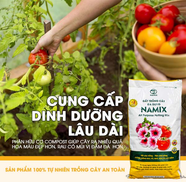 Đất Sạch Dinh Dưỡng Chuyên Dùng Trồng Rau &amp; Hoa Potting Mix 20dm3 (đất trồng hoa và rau namix)