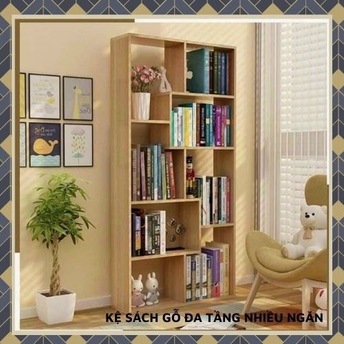 Kệ Sách Gỗ Đa Tầng Nhiều Ngăn Tiện Ích Kệ Sách Chữ U Thông Minh