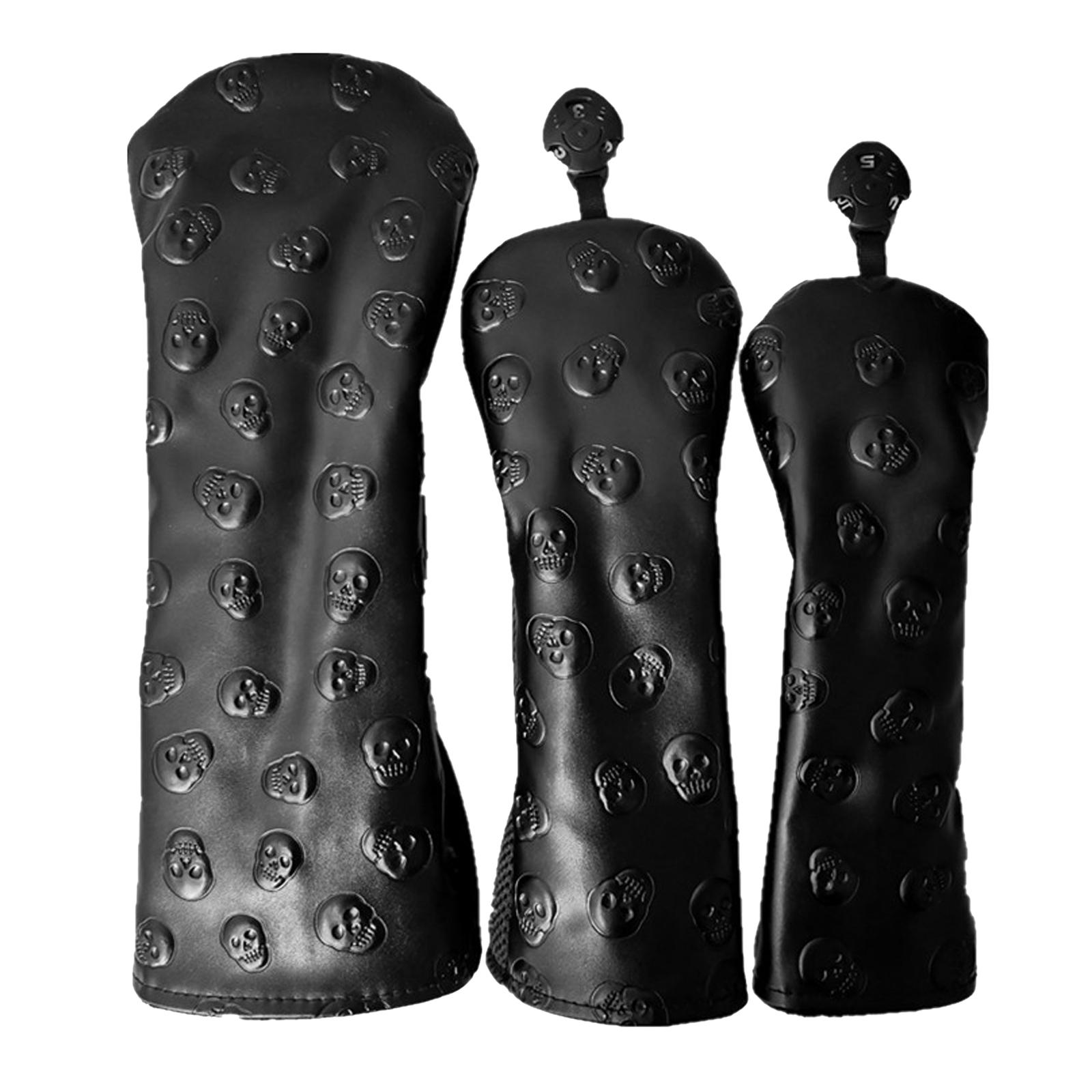 3x Golf Wood Headcover No.1 3 5 Head Cover 460cc Fairway Driver Protection