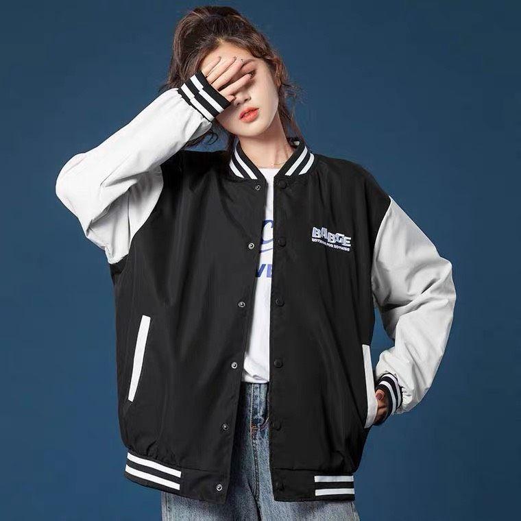 Áo Khoác Bomber Vải Dù Nút Bấm Lên Đồ Cực Đẹp Cực Hút Babge Kd59