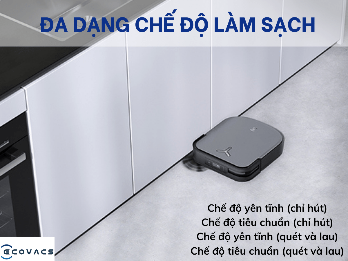 Robot Hút Bụi Lau Nhà Ecovacs X2 Omni Trợ Lý Ảo YIKO Công nghệ OZMO 2.0 Lực Hút 8000 Pa - Hàng Chính Hãng