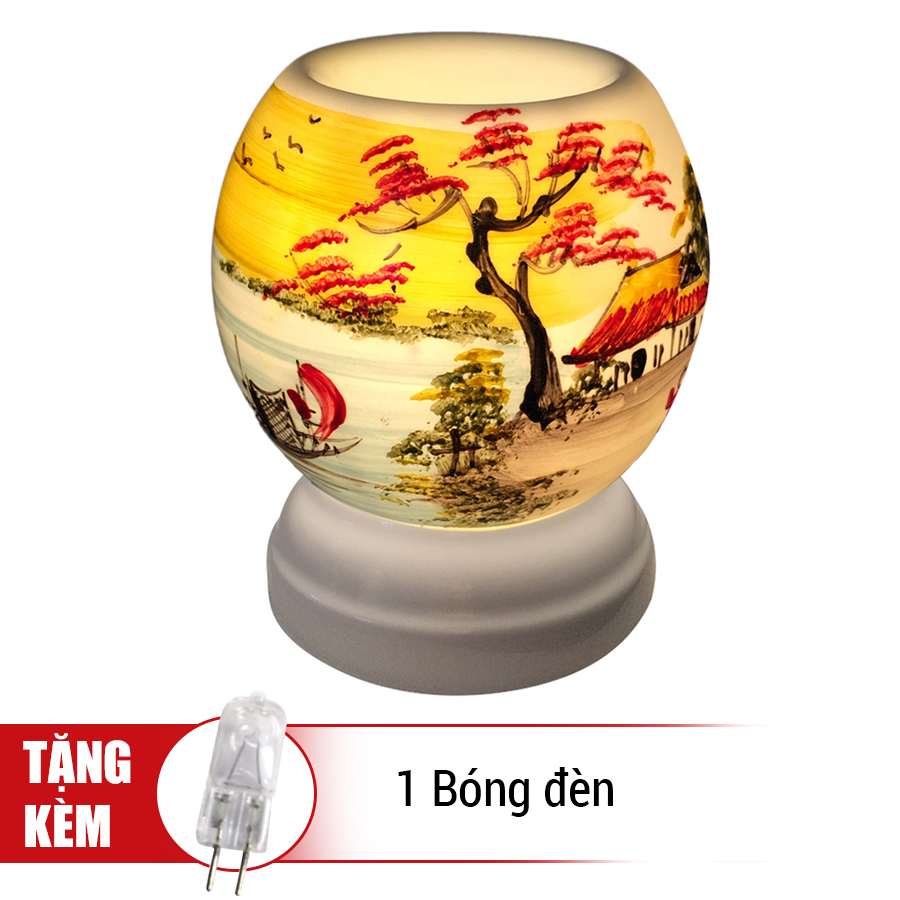 Đèn Xông Tinh Dầu Gốm MNB06 + Tặng Kèm 1 Bóng Đèn