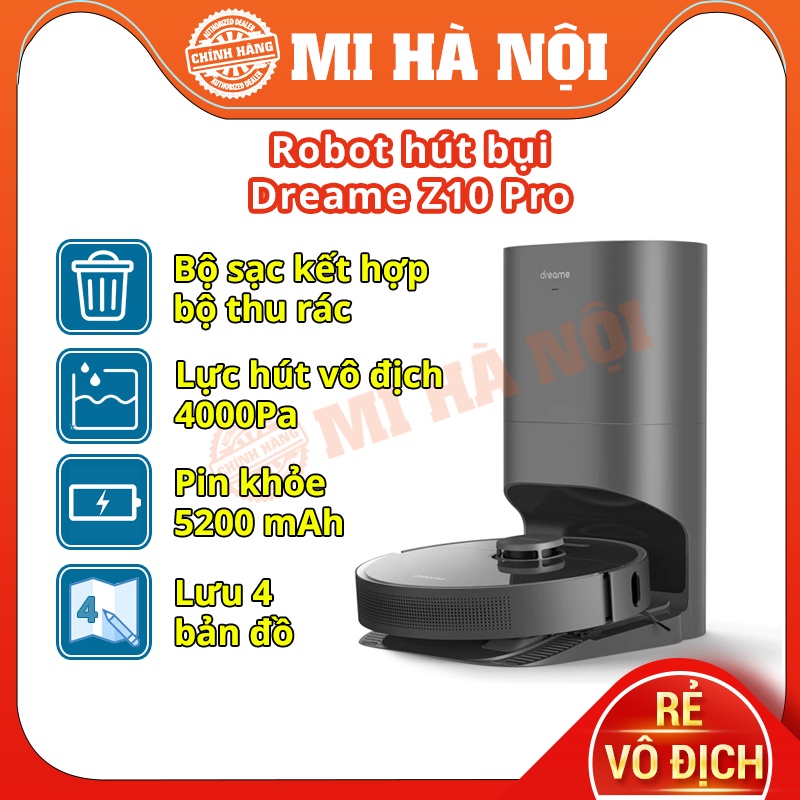 Robot hút bụi Dreame S10 Pro / Dreame S10 (L10S Ultra) / Dreame L10 Plus / Dreame Z10 Pro / Dreame L10 Pro – Bản Quốc tế  - Hàng Chính Hãng