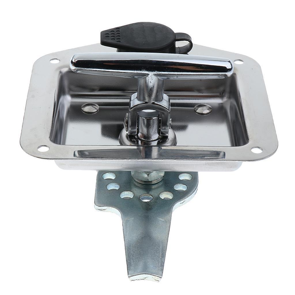4pcs/pack Car Truck Trailer Camp Stainless Steel Folding T Shape Handle Lock Tool Latch