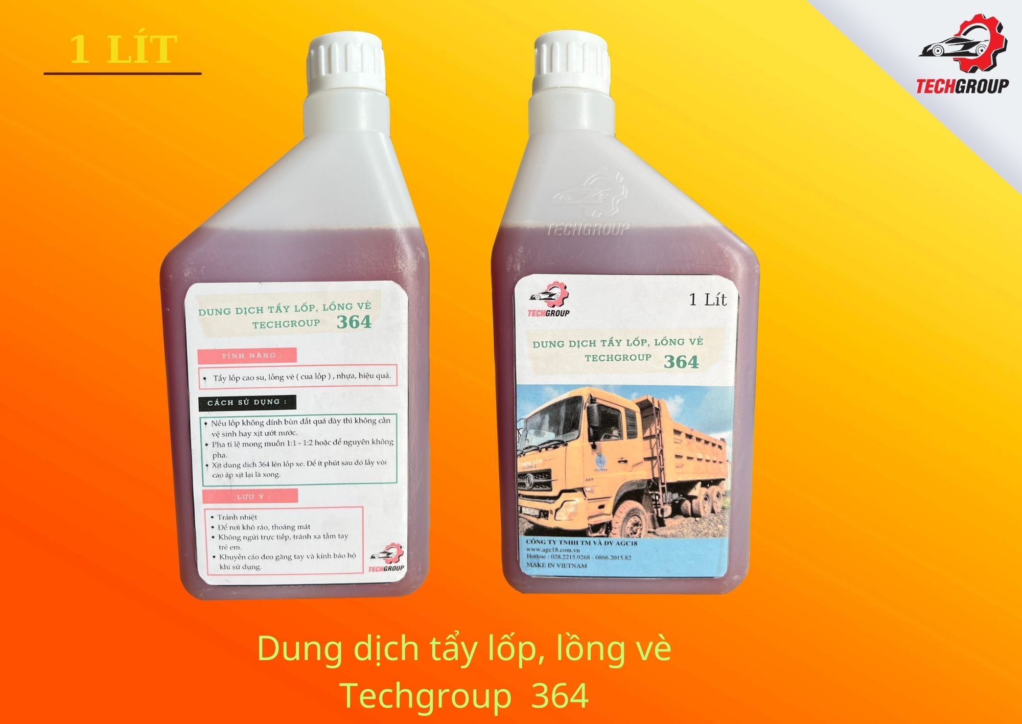 Dung dịch tẩy lốp, lồng vè chuyên dụng Techgroup 364 (giá đã giảm 10%)