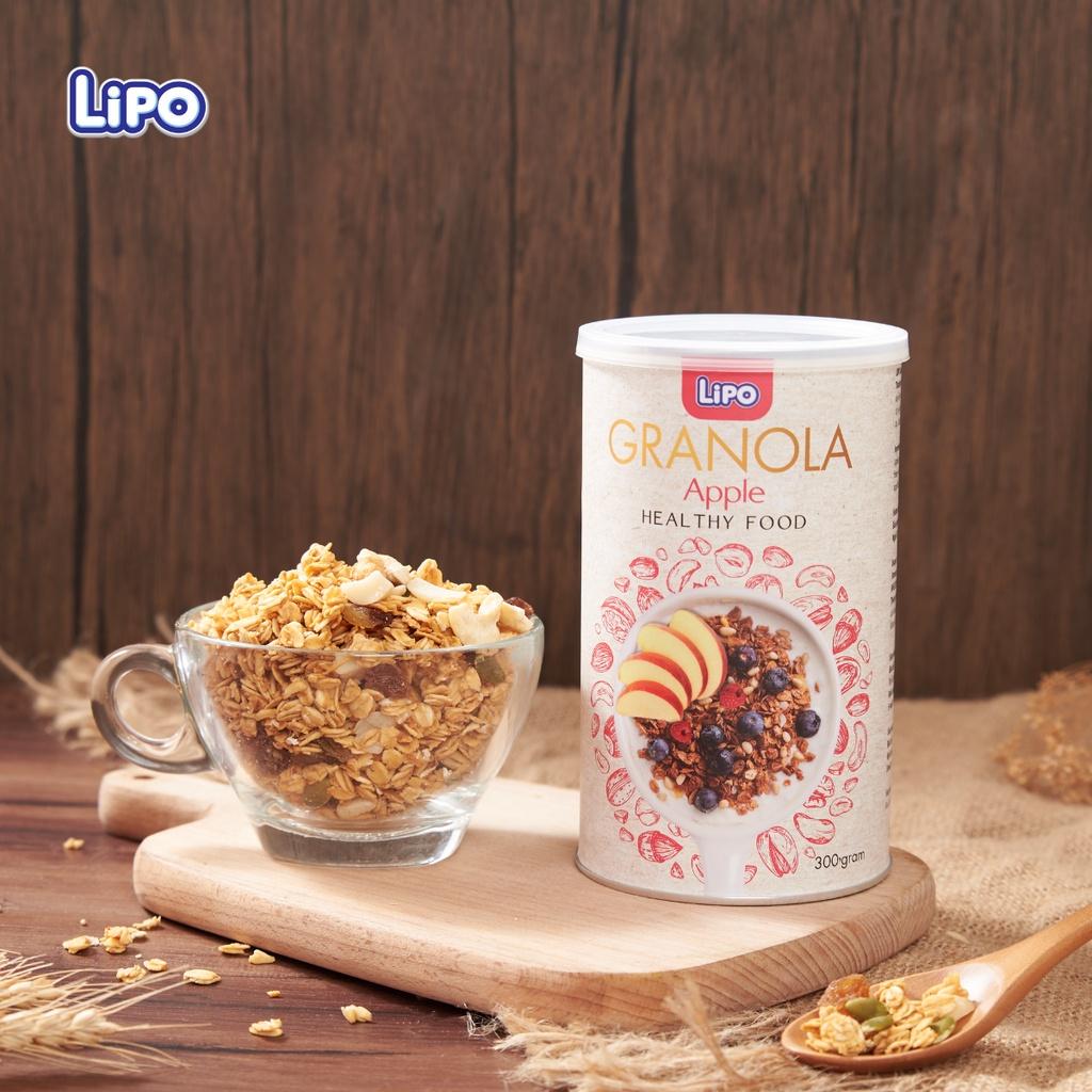 Hình ảnh Combo 5 hũ Ngũ cốc dinh dưỡng Granola Lipo 300g (hết vị táo)