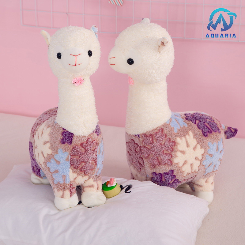 Thú Bông Gấu Bông Lạc Đà A Đán Bá Đạo Alpaca Khoác Áo Bông Tuyết 40cm Quà Tặng Giáng Sinh Cưng Xỉu Siêu Hot