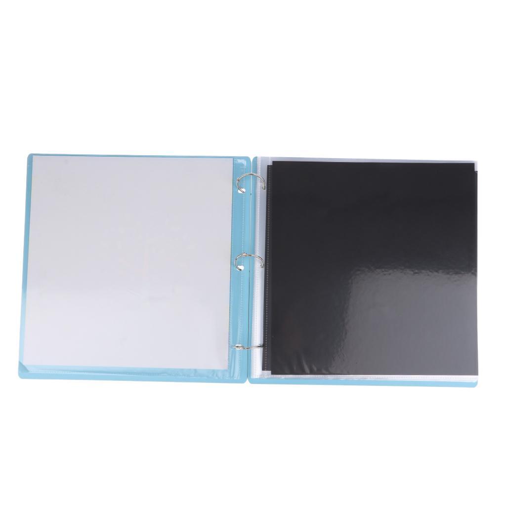 Scrapbook, 29 Black Pages Photo Album, 11.2 x 11.2 inch Great for Craft Paper DIY Anniversary, Wedding, Valentines Day Gifts