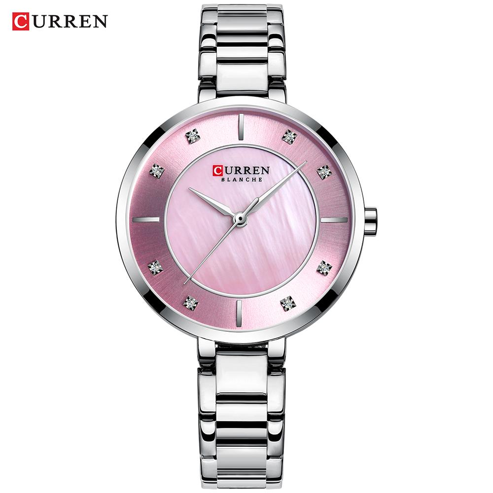 Đồng hồ Chronograph Thời trang Dây đeo bằng thép không gỉ CURREN 9051 Nữ