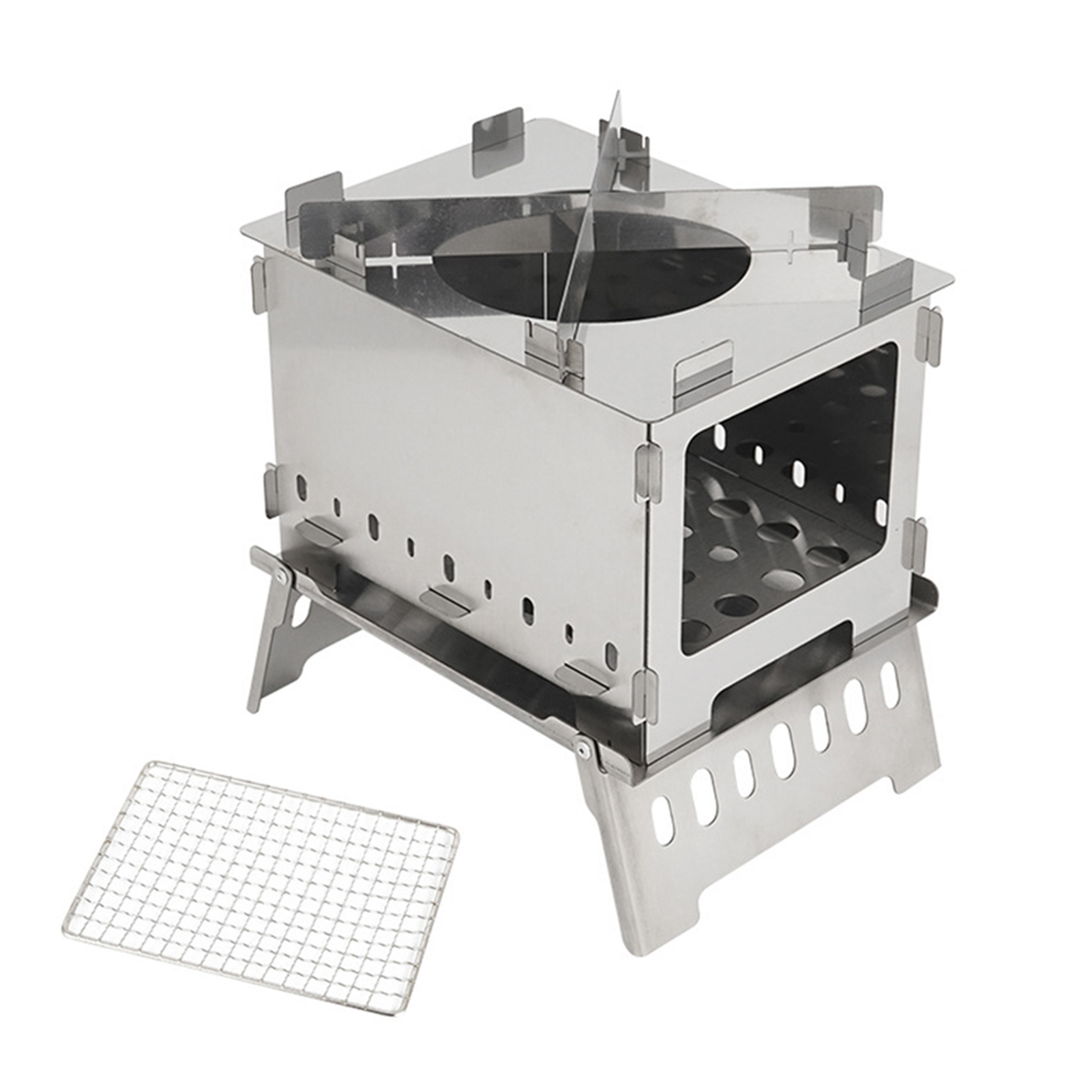 Bếp nấu ăn ngoài trời kèm vỉ nướng được làm bằng inox 304 không gỉ,bền bỉ với khả năng chịu lực tốt.
