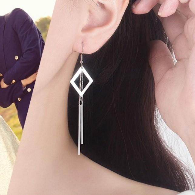 Bông tai dài hình thoi 2 tua BHBT255