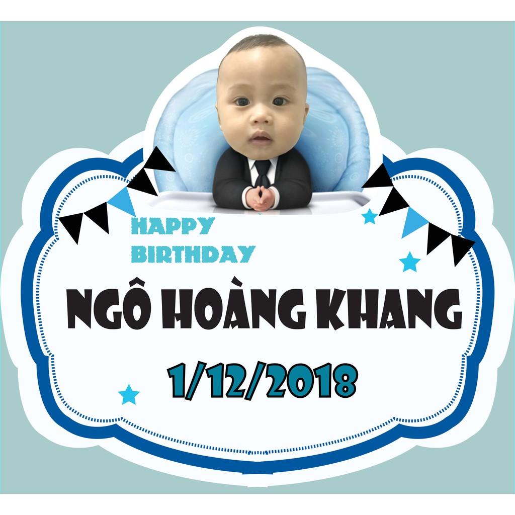 Bảng Tên Sinh Nhật Bé Gái  THONG Decor