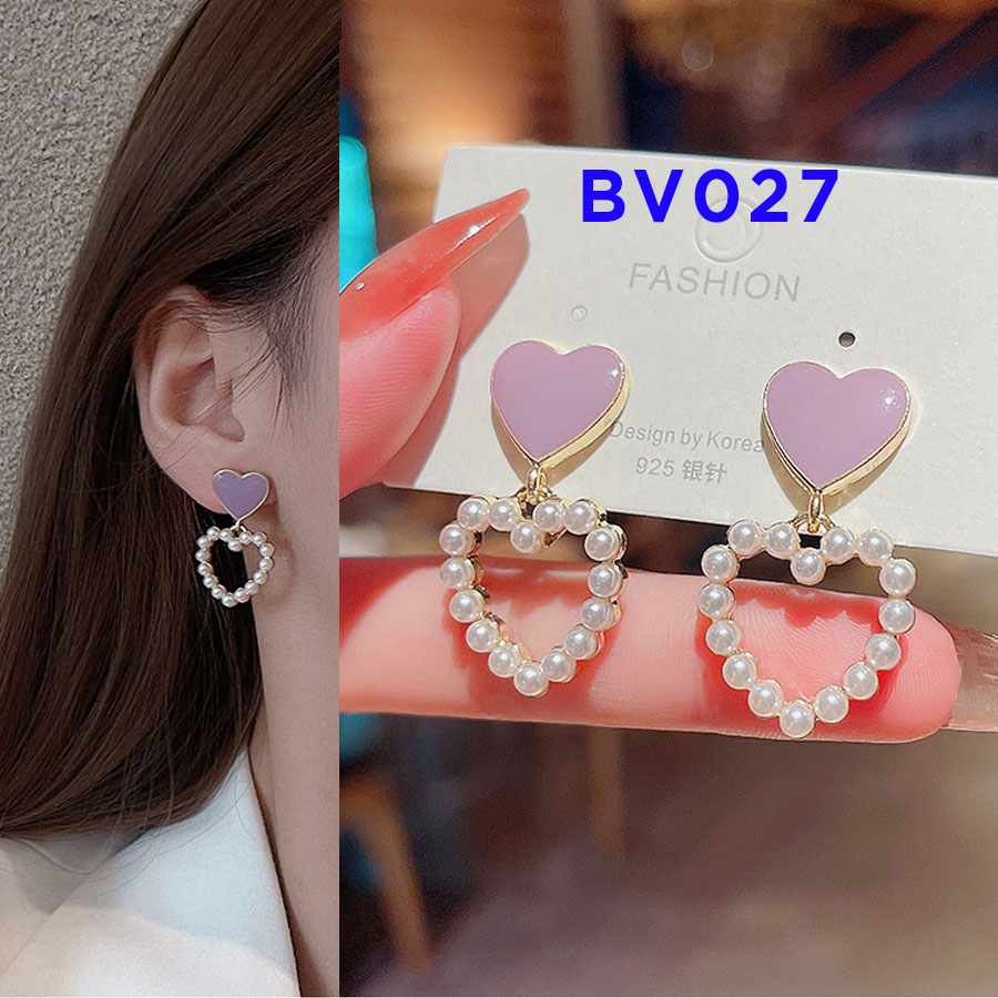 Bông Tai Nữ, Phong Cách Hàn Quốc, Bông Tai Mạ Vàng/Bạc