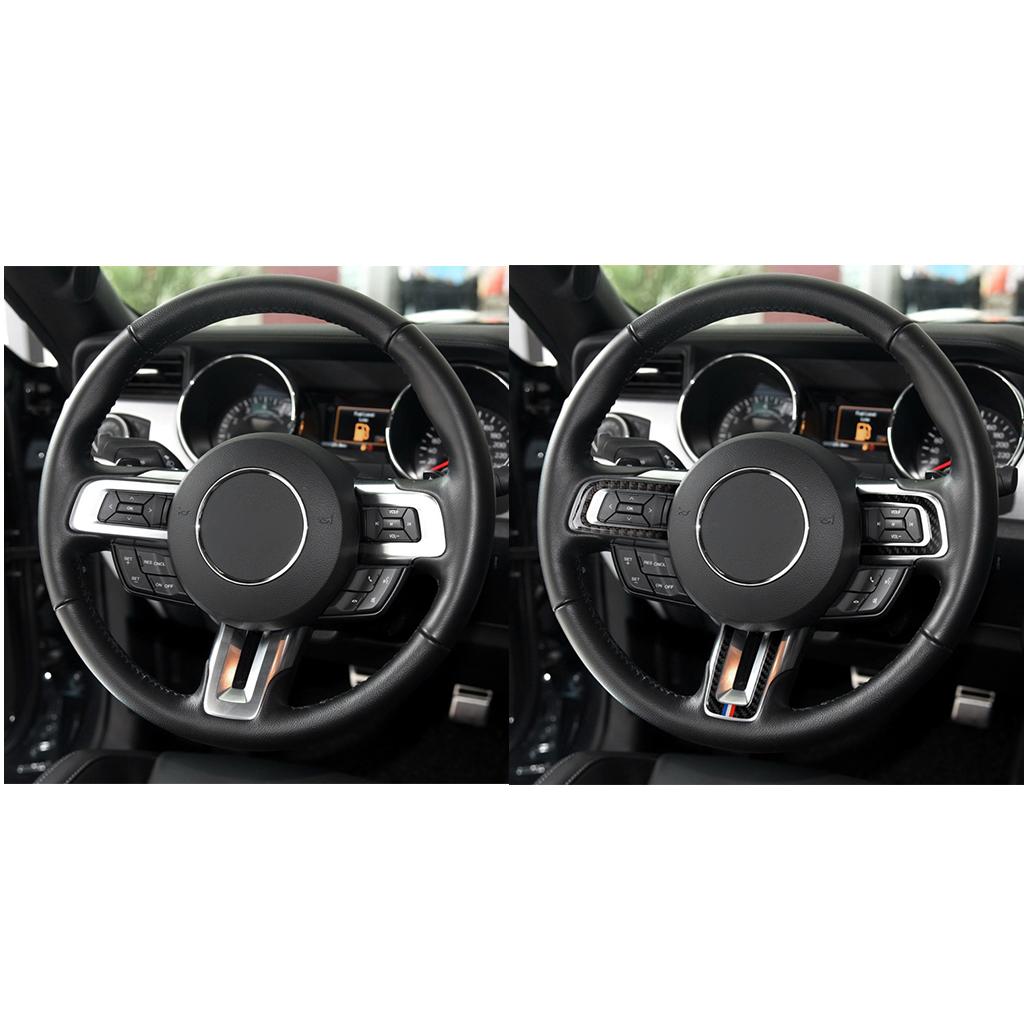 For 2015 17 Car Decoration Steering Wheel Covers Trim Sticker