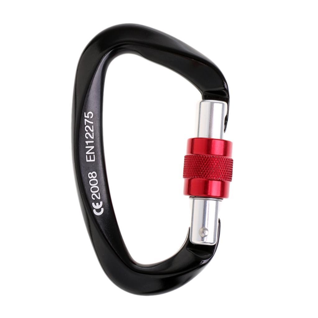 15KN 9-12mm Rope Grab Protecta With 25KN Screw Locking Carabiner For Rock Climbing Tree Arborist Caving Rescue Fall Protection