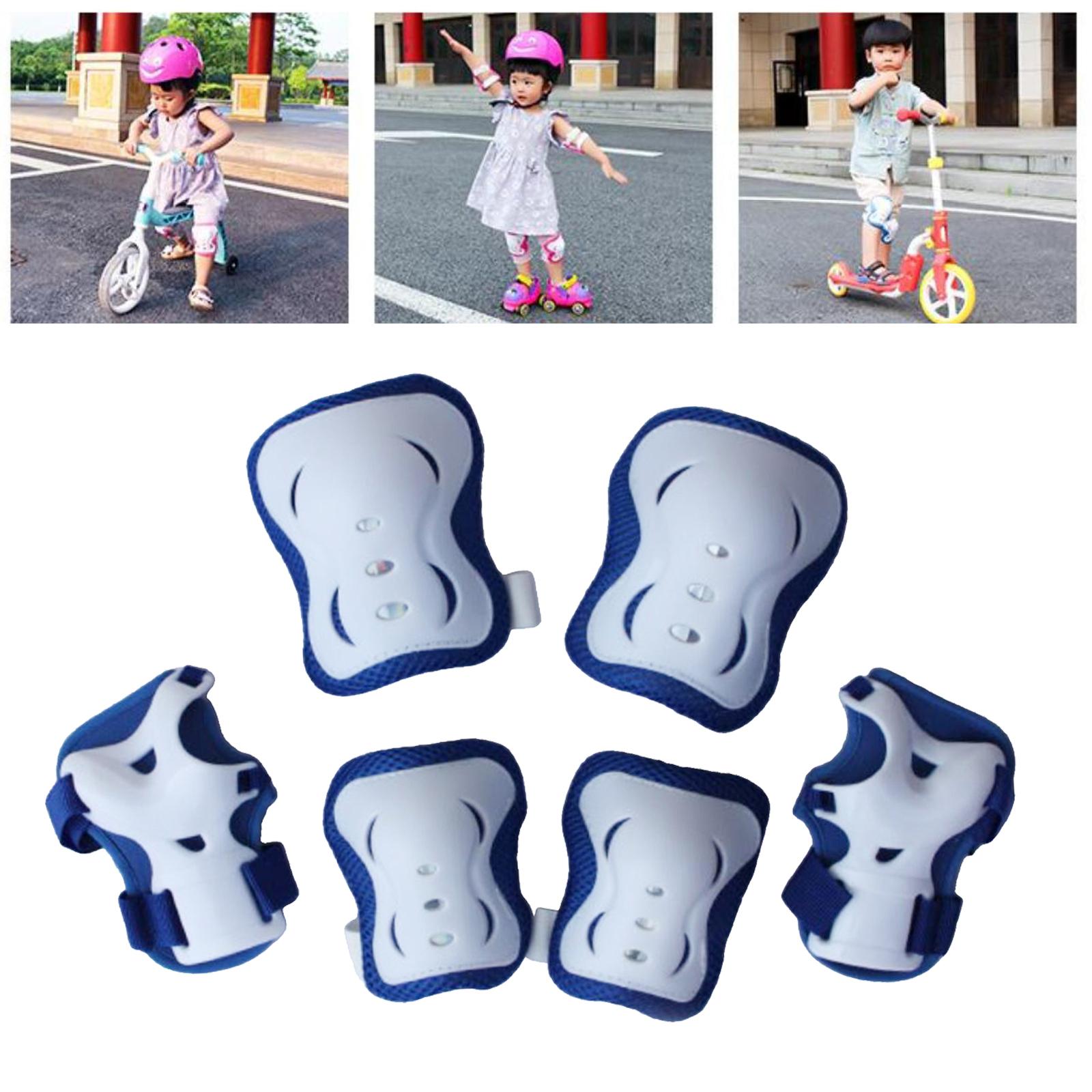 Kids Protective Gear Set for Children Toddler Knee and Elbow Pads with Wrist Guards 6 in 1 for Skating Cycling Bike  ing Scooter