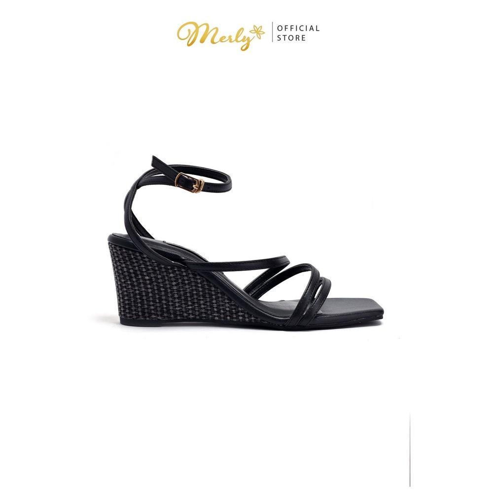 Giày Sandal Nữ Đê Xuồng Merly 1418, Sandal Nữ Big Size, Giày Đế Xuồng Cao gót